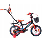 Detský bicykel 14" Fuzlu Thor čierno-červený-lesklý Detský bicykel 14" Fuzlu Thor čierno-červený-lesklý